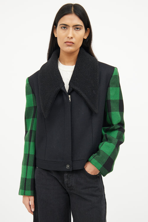 Stella McCartney Black & Green Long Sleeve Jacket