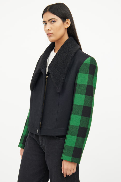 Stella McCartney Black & Green Long Sleeve Jacket