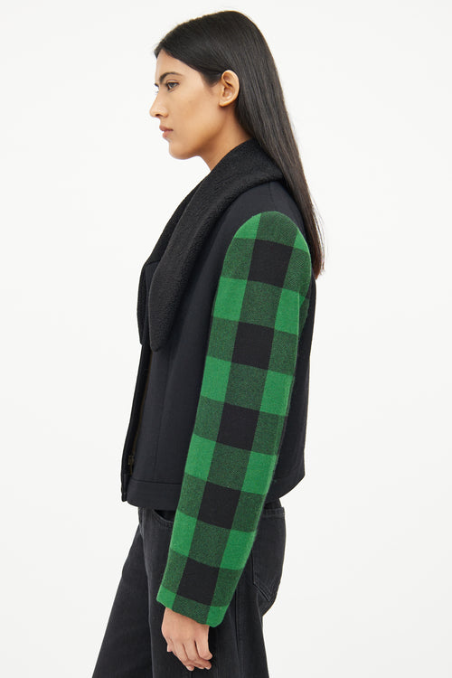 Stella McCartney Black & Green Long Sleeve Jacket