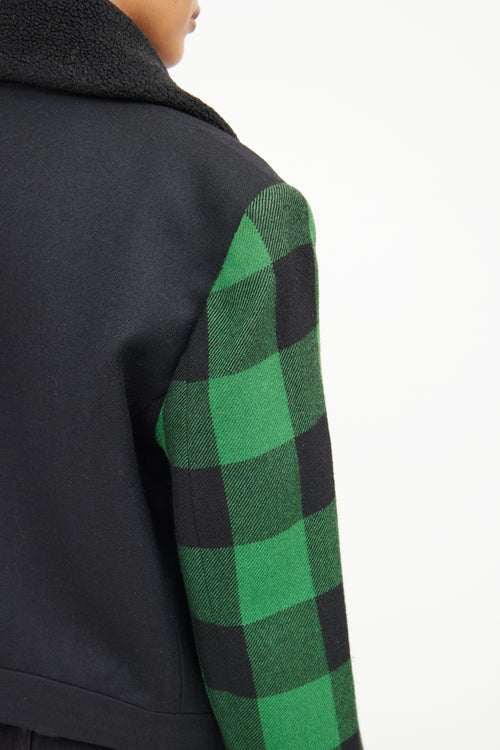 Stella McCartney Black & Green Long Sleeve Jacket