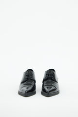 Stella McCartney Black Patent Pointed Toe Derby