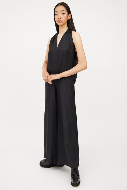 Stella McCartney Black Backless Long Sleeve Jumpsuit