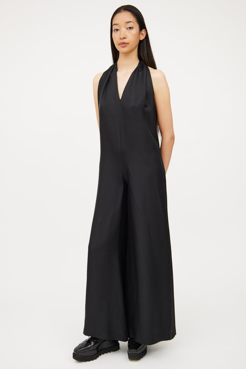 Stella McCartney Black Backless Long Sleeve Jumpsuit