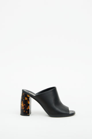 Stella McCartney Black & Brown Heeled Mule