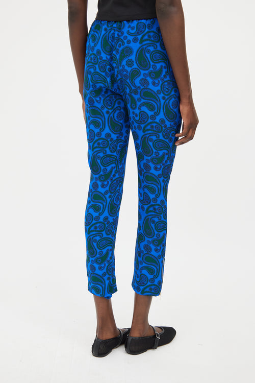 Stella McCartney Blue & Green Silk Paisley Co-Ord Set