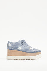 Stella McCartney Blue & Multicolour Faux Leather Elyse Star Derby Boot