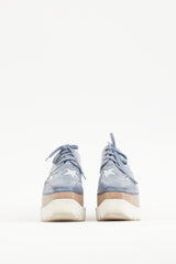 Stella McCartney Blue & Multicolour Faux Leather Elyse Star Derby Boot