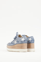 Stella McCartney Blue & Multicolour Faux Leather Elyse Star Derby Boot