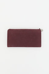 Stella McCartney Burgundy & Gunmetal Falabella Long Wallet