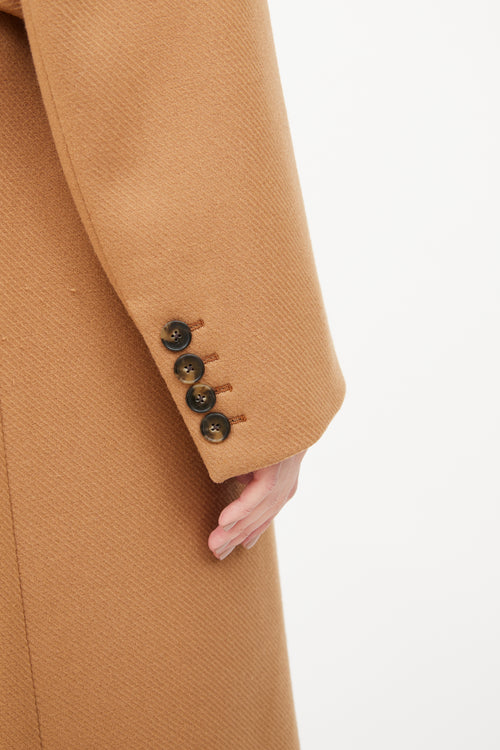 Stella McCartney Brown Button Long Sleeve Coat