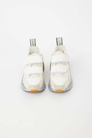 Stella McCartney Cream & Multi Faux Suede Eclypse Sneaker