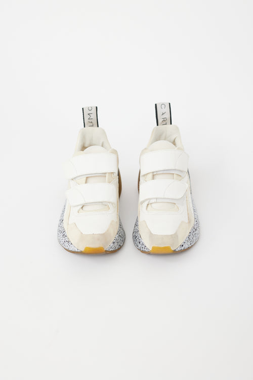 Stella McCartney Cream & Multi Faux Suede Eclypse Sneaker
