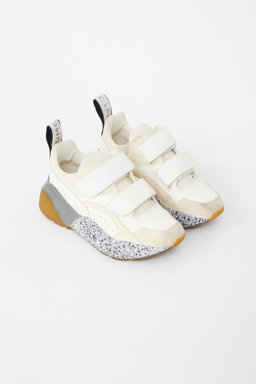 Stella McCartney Cream & Multi Faux Suede Eclypse Sneaker