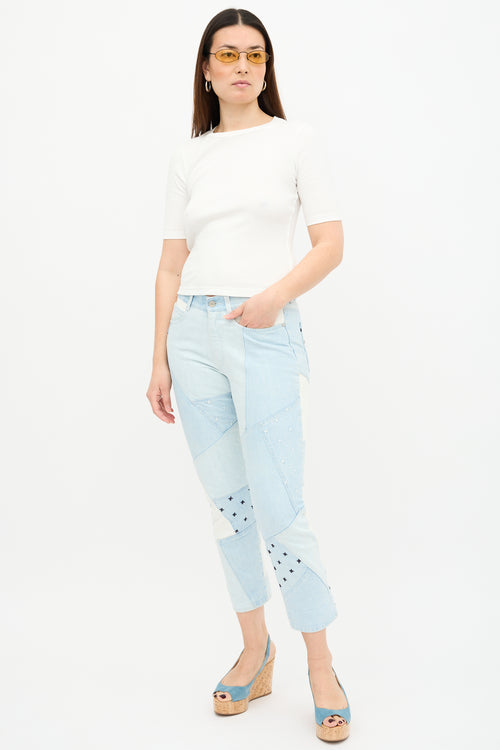 Stella McCartney Patchwork Cropped Jeans
