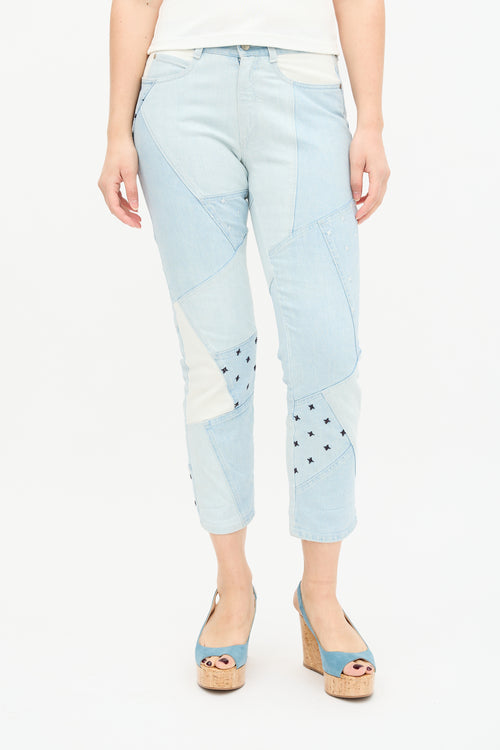 Stella McCartney Patchwork Cropped Jeans