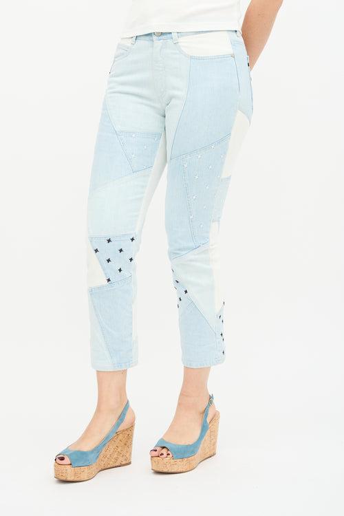 Stella McCartney Patchwork Cropped Jeans