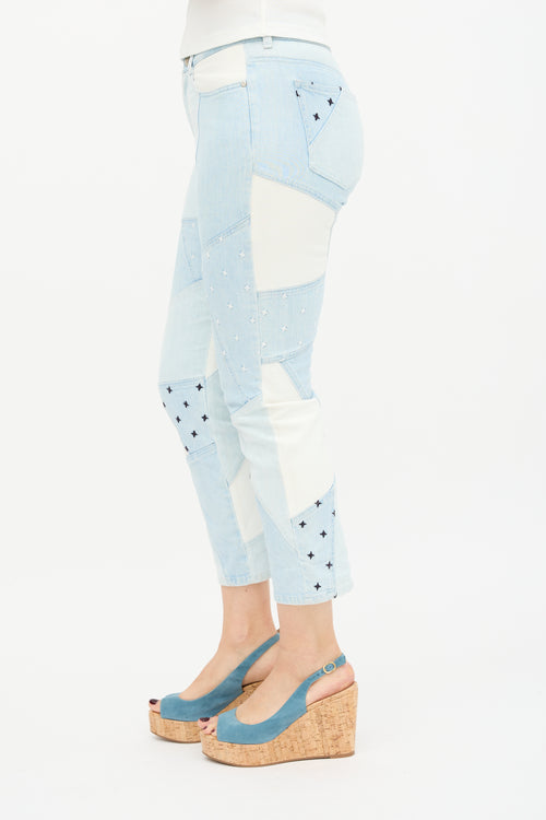 Stella McCartney Patchwork Cropped Jeans