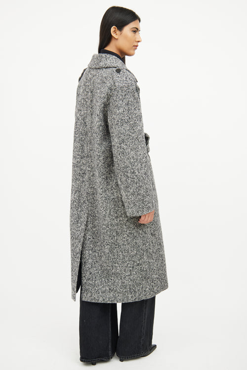 Stella McCartney Grey & Black Button Coat