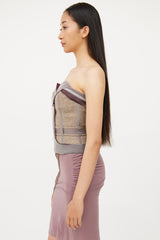 Stella McCartney Purple & Grey Mesh Panel Corset