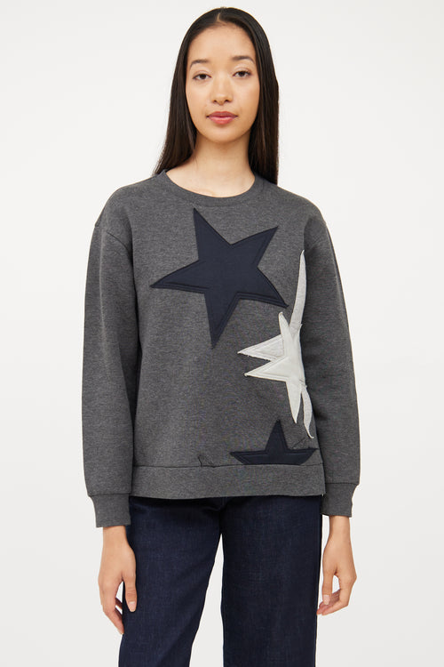 Stella McCartney Grey & Multi Colour Star Top