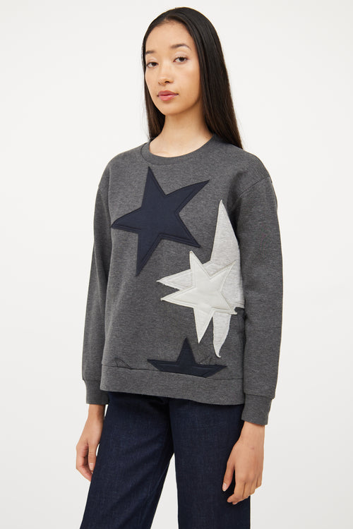 Stella McCartney Grey & Multi Colour Star Top