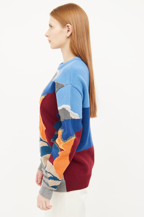 Stella McCartney Blue Landscape Sweater
