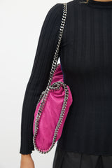 Stella McCartney Pink & Silver Falabella Suede Bag