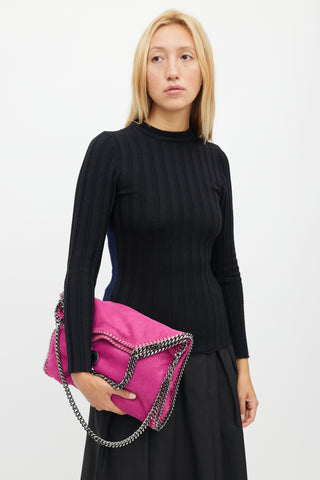 Stella McCartney Pink & Silver Falabella Suede Bag