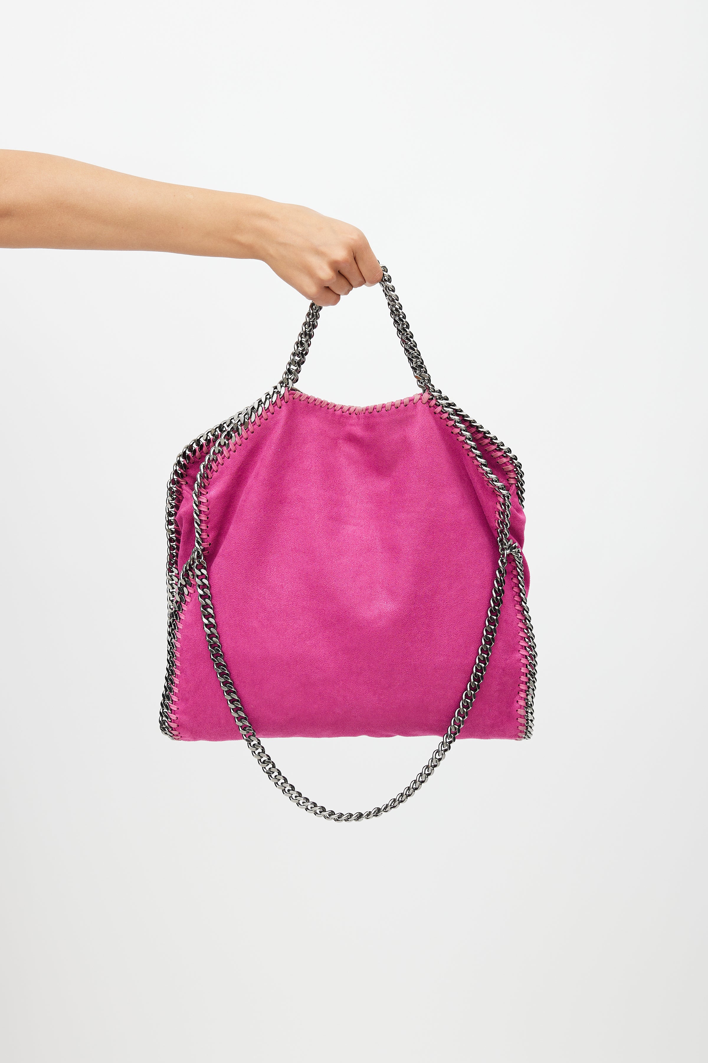 Stella McCartney // Pink Silver Falabella Suede Bag – VSP