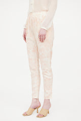 Stella McCartney Pink & Beige Floral Pant