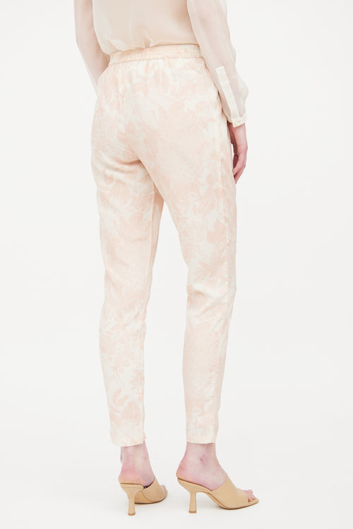 Stella McCartney Pink & Beige Floral Pant