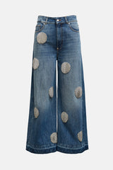 Stella McCartney SS 2024 Crystal Wide Leg Jeans