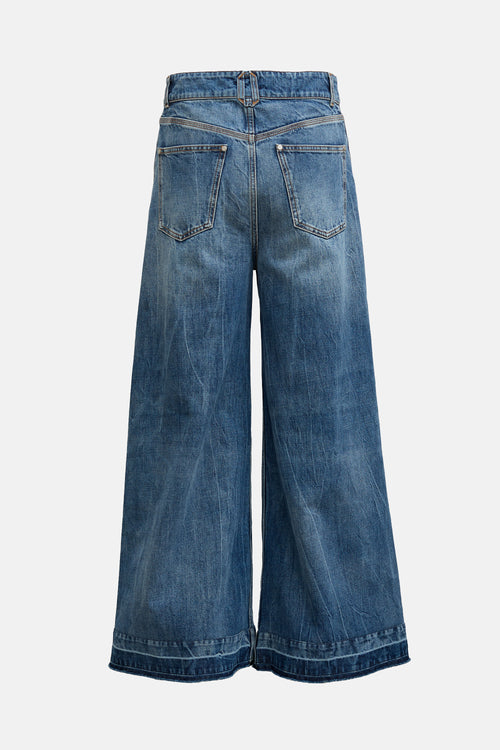 Stella McCartney SS 2024 Crystal Wide Leg Jeans
