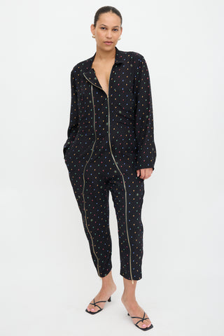 Stella McCartney Silk Printed Zip Jumpsuit