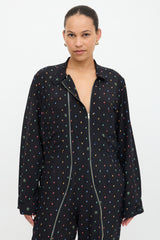 Stella McCartney Silk Printed Zip Jumpsuit