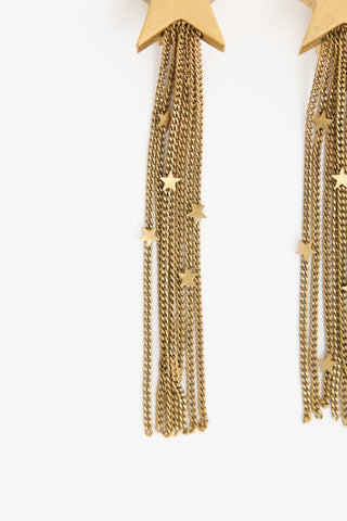 Stella McCartney Star Chain Clip On Earrings