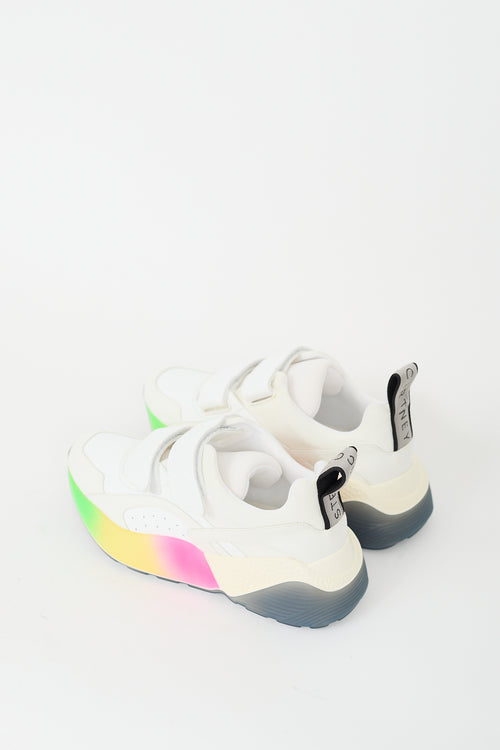 Stella McCartney White & Multi Colour Faux Leather Eclypse Sneaker