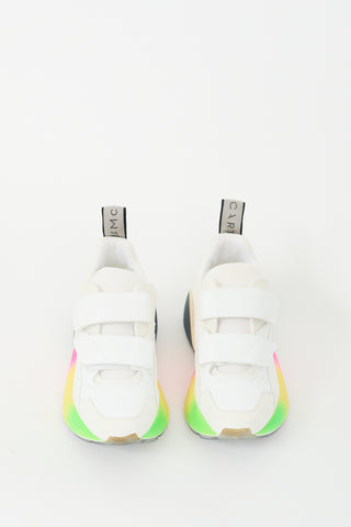 Stella McCartney White & Multi Colour Faux Leather Eclypse Sneaker