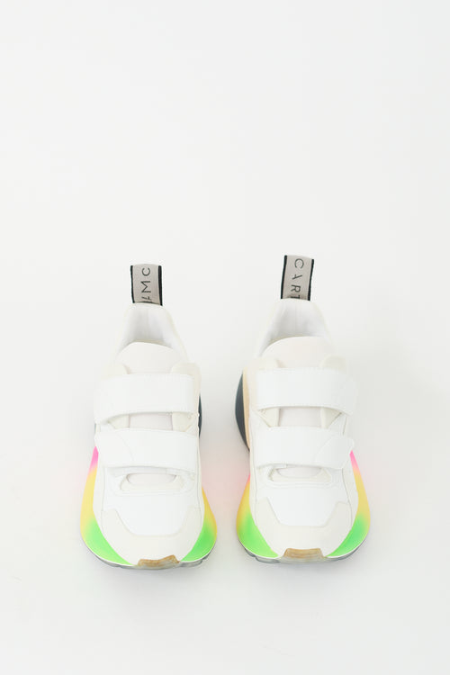 Stella McCartney White & Multi Colour Faux Leather Eclypse Sneaker