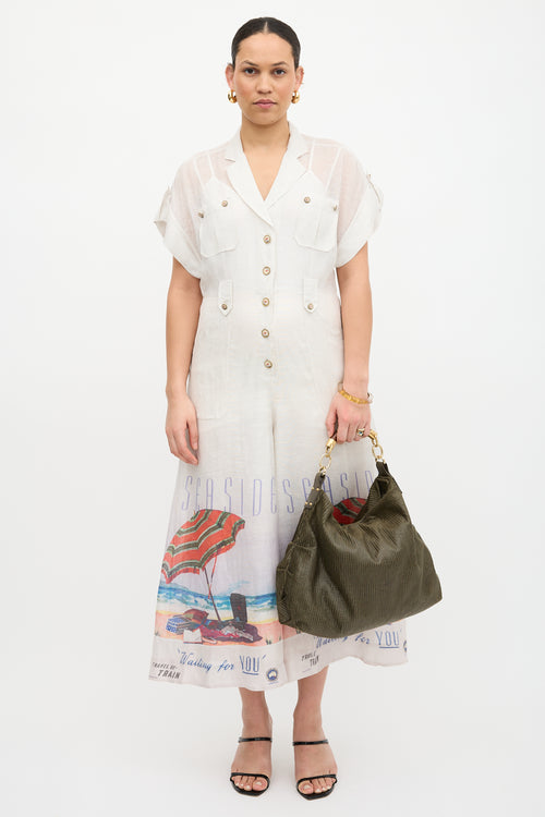 Stella McCartney Wooden Handle Shoulder Bag