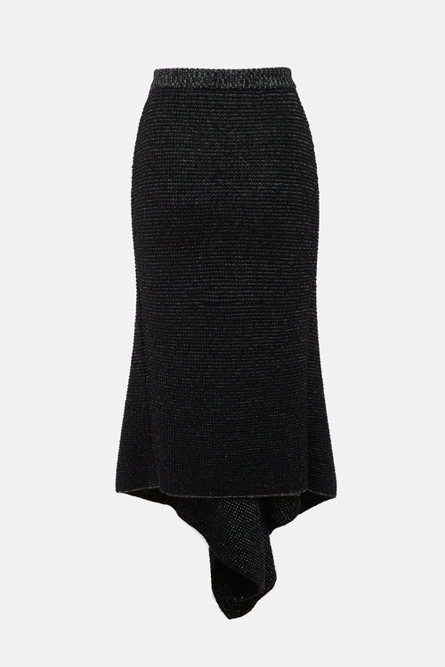 Stella McCartney Wool Knit Asymmetric Skirt