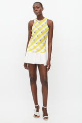 Stella McCartney Yellow & White Sheer Stripe Tank Top