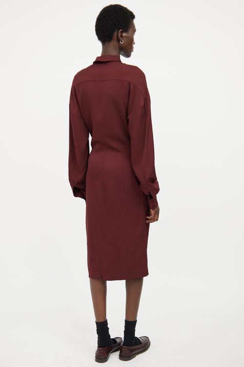 Stella McCartney Burgundy Shirt Dress