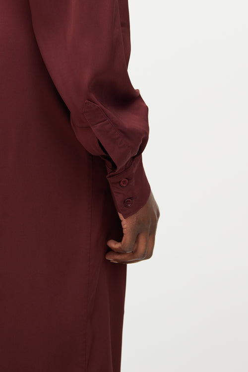 Stella McCartney Burgundy Shirt Dress