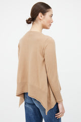 Burberry Beige Cashmere Knit Handkerchief Sweater