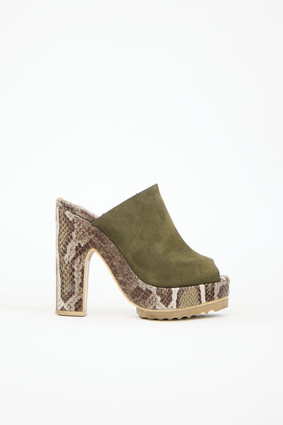 Stella McCartney Faux Leather Printed Mule