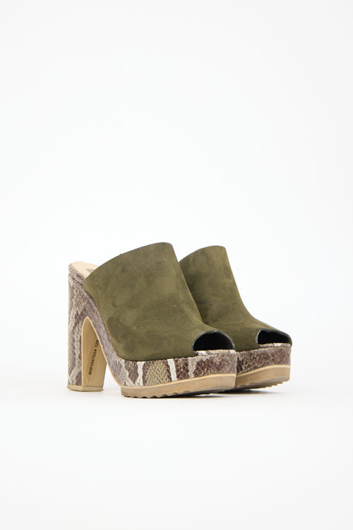 Stella McCartney Faux Leather Printed Mule