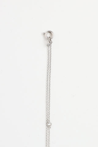 Fine Jewelry Sterling Silver Diamond Circle Pendant Necklace