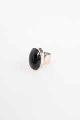 Fine Jewelry Sterling Silver Large Oval Diopside Star Ring