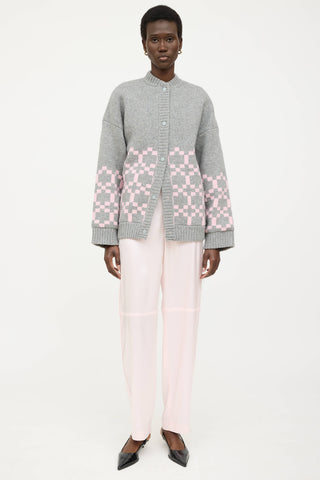 Stine Goya Wool Checkered Knit Jacket